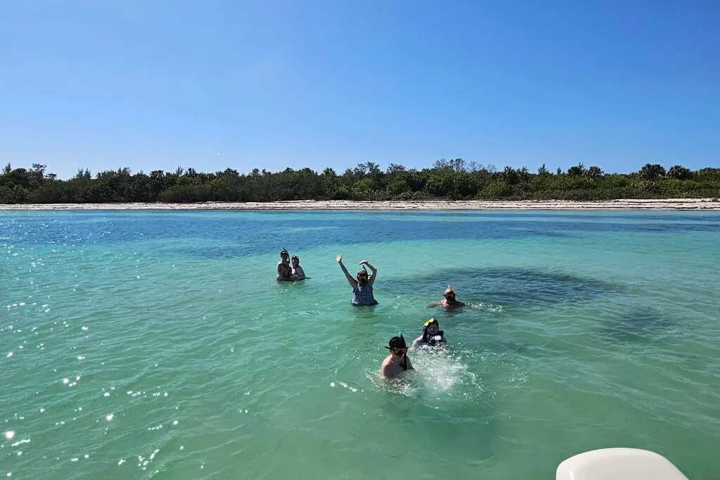Snorkeler exploring clear shallow water near Gulfport
