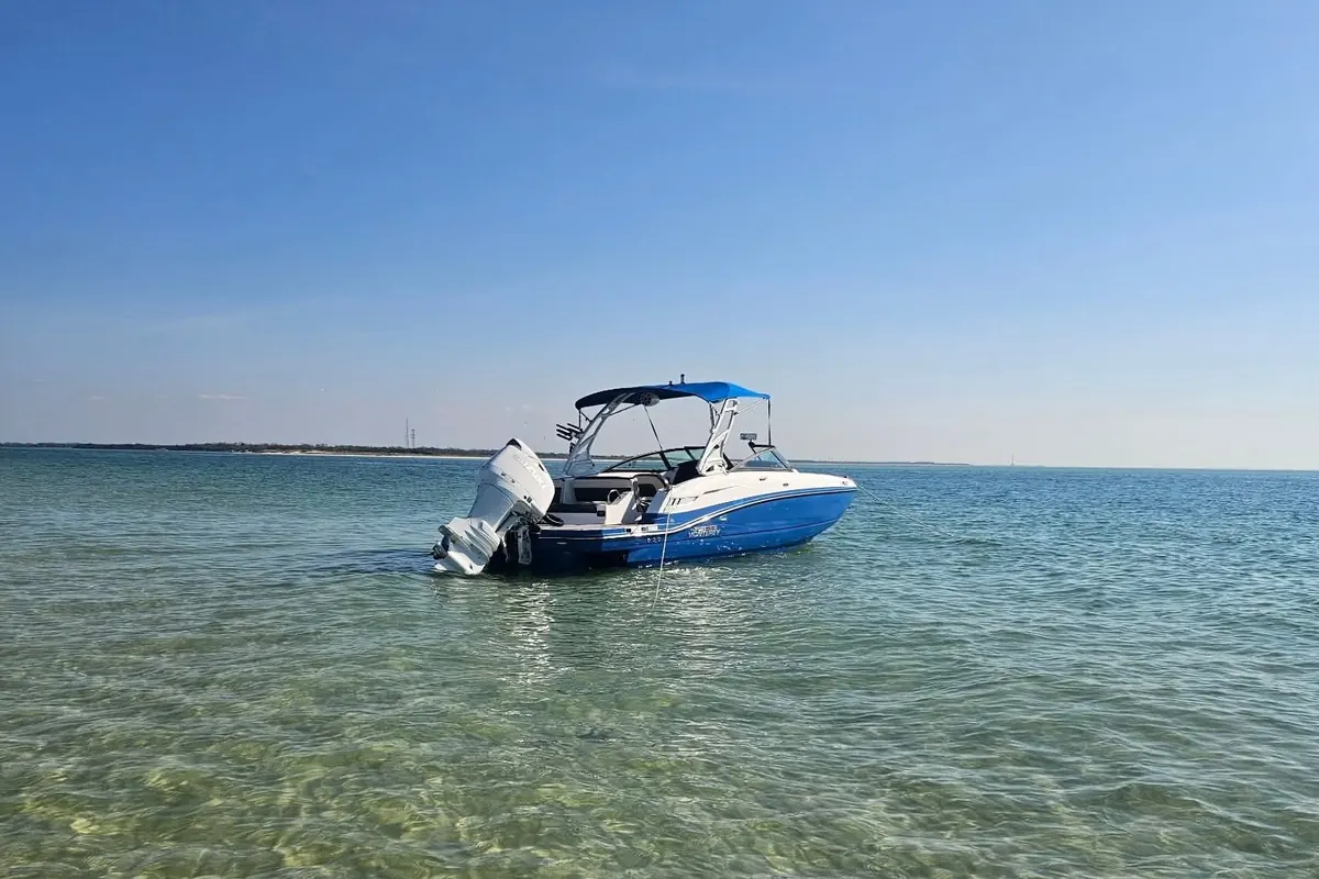 Group of friends on a private boat near Madeira Beach