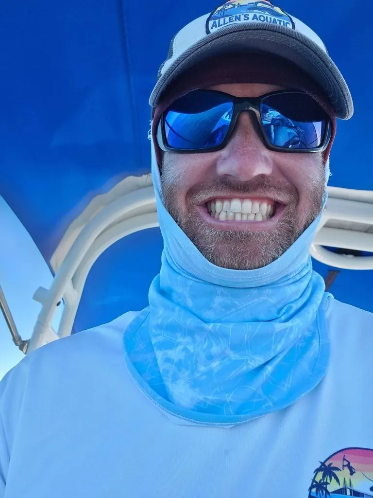 Captain Allen on the boat during a private charter on Tampa Bay
