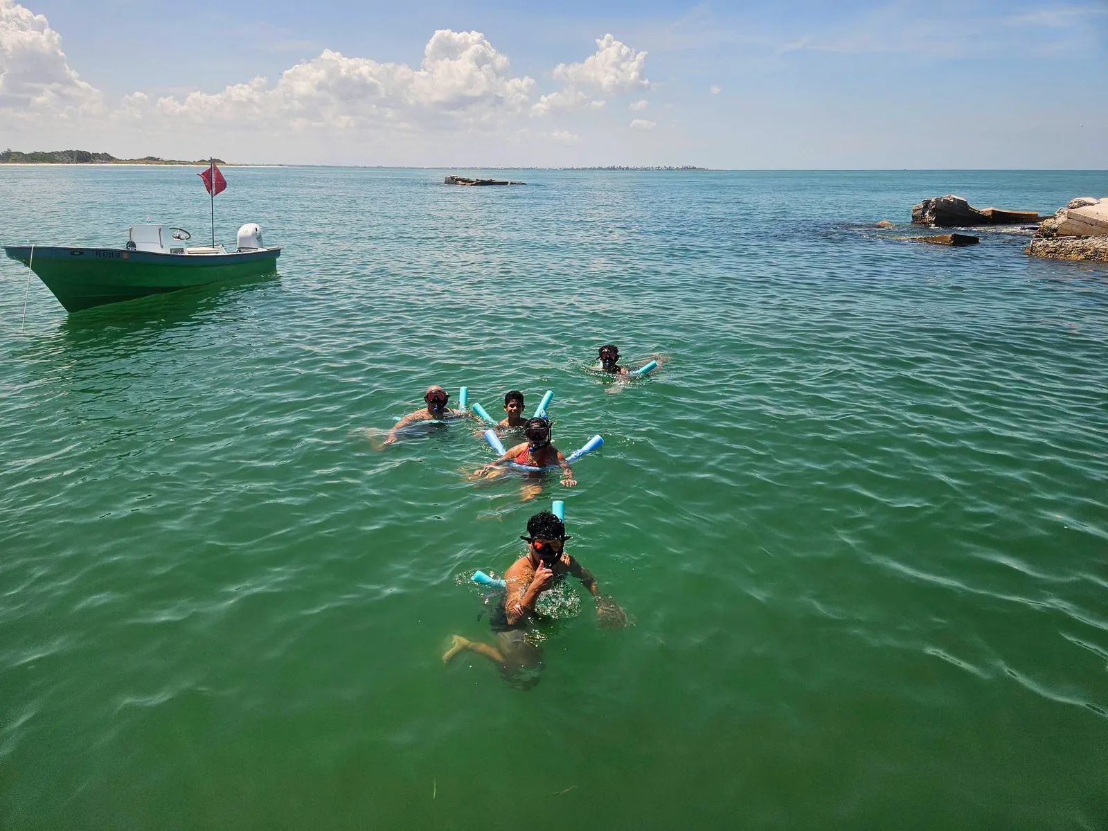 Snorkeling on Tampa Bay near Gulfport, Florida