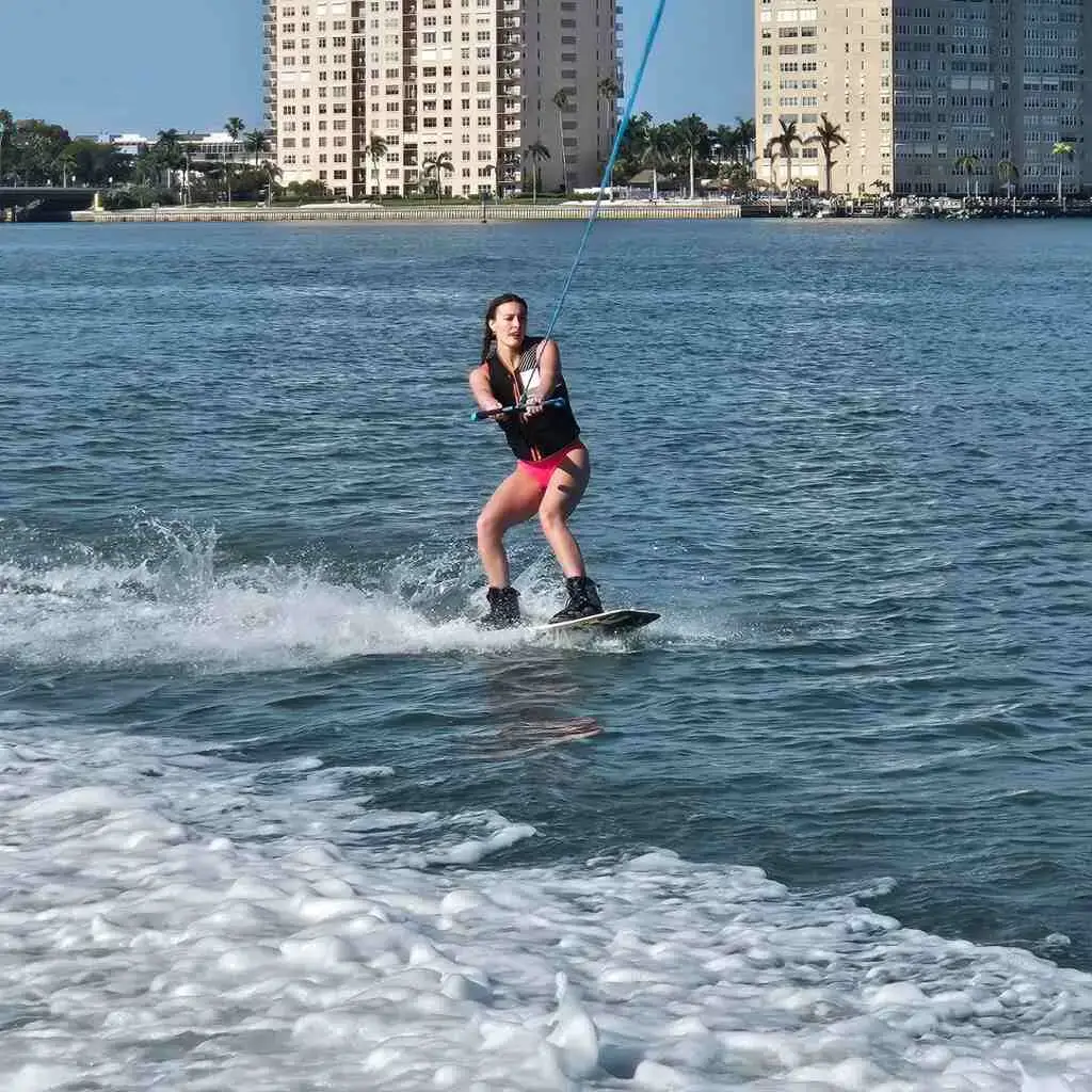 Enjoying water activities provided by Allen's Aquatic Adventures.