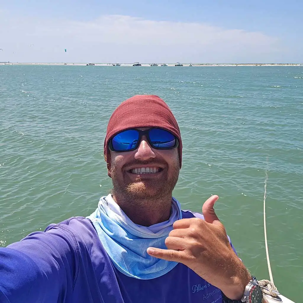 Enjoying water activities provided by Allen's Aquatic Adventures.