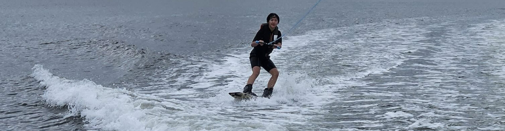 Enjoying water activities provided by Allen's Aquatic Adventures.