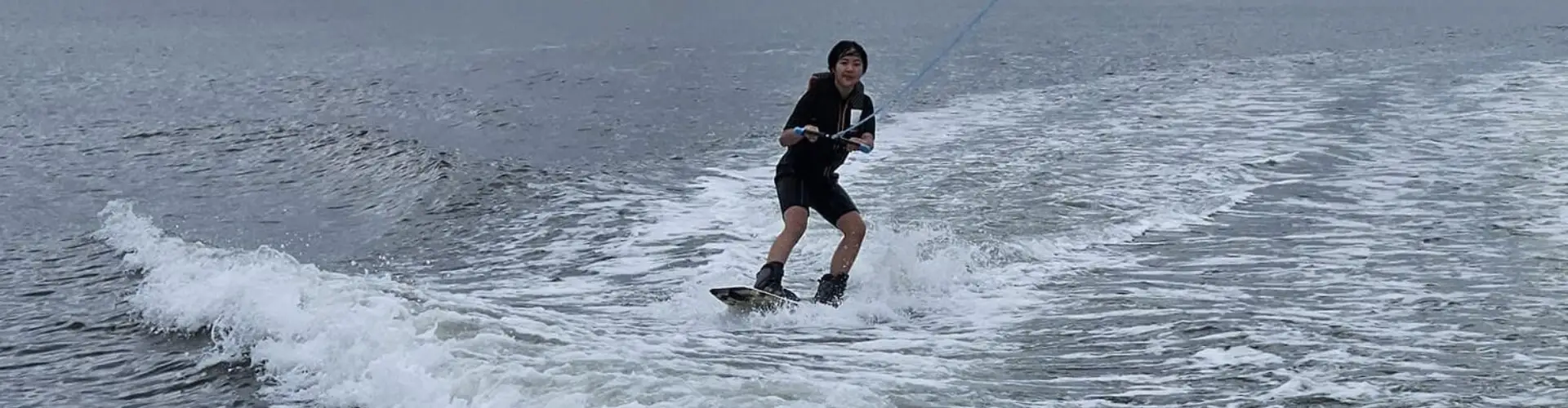 Enjoying water activities provided by Allen's Aquatic Adventures.